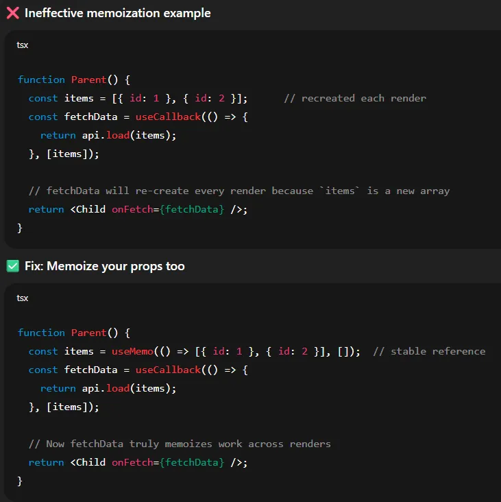 React Optimization Mistake